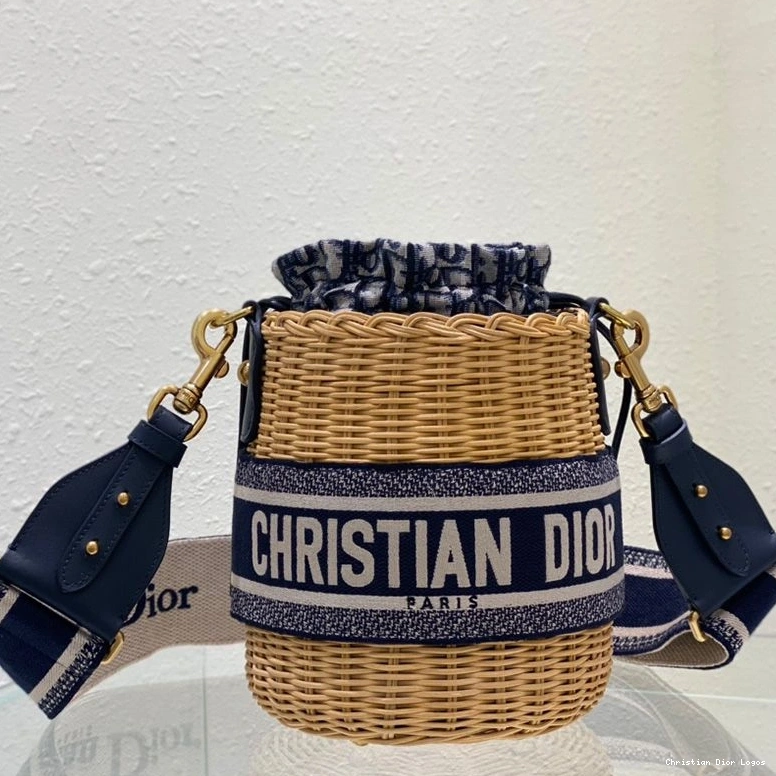 Cheap Bucket Blue Dior and Bag Motif Oblique Wicker Canvas 0730 Luxury